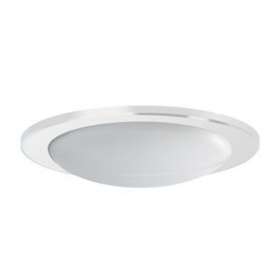 DR195-HO-K-D-W, diffuseur rond, mat. synthétique opale, collerette blanc., D195|Ridi-RII0202748