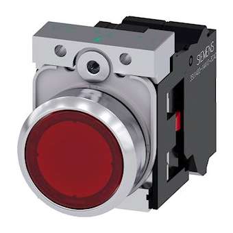 BOUTON-POUSSOIR LUMINEUX, ROUGE|Siemens Industries et Infrastructures-SIE3SU1152-0AB20-3CA0