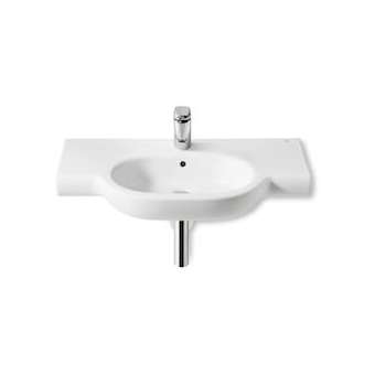 meridian-n lavabo plan 850x460 +fixations blanc|Roca france-ROAA32724D000