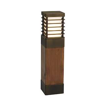 HALMSTAD rouille bois scand. 49cm 46W halo. max./E27 cl II IP65 IK10 ver. opale|Norlys-NOS1400RO