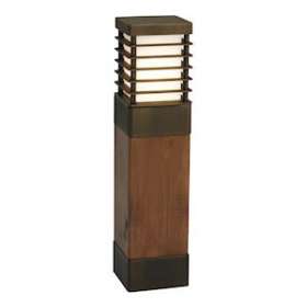 HALMSTAD rouille bois scand. 49cm 46W halo. max./E27 cl II IP65 IK10 ver. opale|Norlys-NOS1400RO