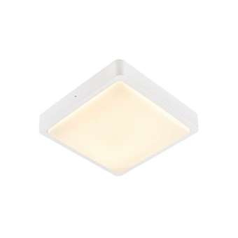 AINOS SENSOR, applique plafonnier ext carré blanc LED 18W 3000K/4000K détecteur|SLV-DC51003451