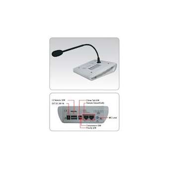 Pupitre micro à télécommande (carillon + priorité) 4 Z + AG av.RR-400|Rondson-ONDRM-400