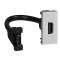 Prise HDMI Type-A version 2.0 préconnectorisée Mosaic 1 module - alu|Legrand-LEG079378