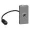 Prise Jack femelle 3,5mm préconnectorisée Mosaic 1 module - alu|Legrand-LEG079379