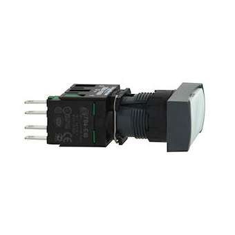Harmony XB6 - bouton-poussoir - D16mm - à impulsion affleurant - 1F - blanc|Schneider Electric-SCHXB6DA11B