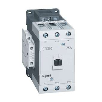 Contacteur de puissance CTX³ 100 - 3P - 75A - bornes à cage - 2NO+2NF - 415V~|Legrand-LEG416199