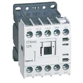 Mini-contacteur de puissance CTX³ 3P 12A+contact auxiliaire-1NO - 24V|Legrand-LEG417041