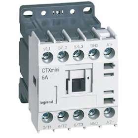 Mini-contacteur de puissance CTX³ 3P 6A+contact auxiliaire-1NO - 24V|Legrand-LEG417001