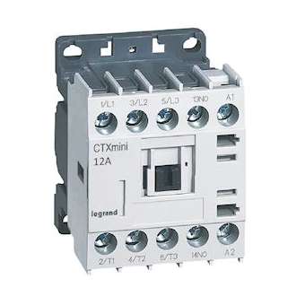 Mini-contacteur de puissance CTX³ 3P 12A+contact auxiliaire-1NO - 415V~|Legrand-LEG417049