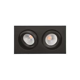 JUNISTAR LUX SQUARE downlight double noir LED 2x7W 3000K classe II IP44|Sg lighting-NOL902597