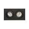JUNISTAR LUX SQUARE downlight double noir LED 2x7W 3000K classe II IP44|Sg lighting-NOL902597