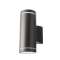 METRO DECO applique cylindrique graphite LED 2x6,2W GU10 3000K classe II IP65|Sg lighting-NOL623705