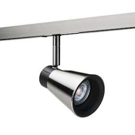 ZIP ZOOM spot sur rail 1 allumage acier brossé GU10 6W 2700K classe II IP20|Sg lighting-NOL003033