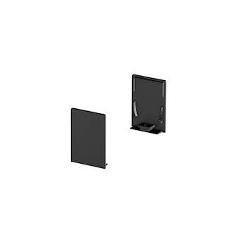 GRAZIA 20, embouts hauts pour profil standard strié, 2 pcs., noir|SLV-DC51000570