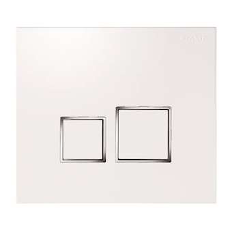 Plaq.Commande DV Square Blanc /Inserts Brillant|Siamp cedap-S6I31204010