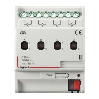 Contrôleur BUS KNX ON OFF et 4 sorties 16A - 4 modules DIN|Legrand-LEG002680