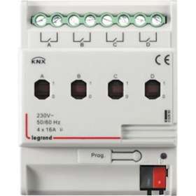 Contrôleur BUS KNX ON OFF et 4 sorties 16A - 4 modules DIN|Legrand-LEG002680
