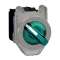 Harmony XB4 - bouton à man lumin - flush - 2 pos fix - vert - 1O+1F - 230V|Schneider Electric-SCHXB4FK123M5