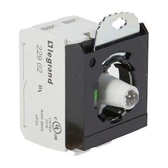 Osmoz compo - sous-ensemble bloc - tête lum - à vis - 12/24V~/ - NO - vert|Legrand-LEG023002
