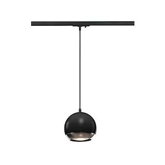 LIGHT EYE 150, suspension pour rail 1 allumage, noir/chrome, QPAR111 max. 75W|SLV-DC51000713