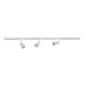 ZAO - Rail 1 all. + 3 spots GU10, blanc, a/lpes LED 6W 3000K 500lm incl|Aric-ARI0257