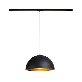 FORCHINI M 40 TRACK, suspension, 40cm, rond, noir/ or, E27, adapt 1 all. Inclus|SLV-DC5143932