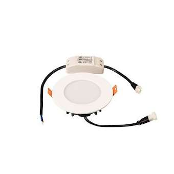 LED'UP ECO SLIM rond fixe blanc 3000K 7W 420lm 120DEG IP44|Europole-POL453030