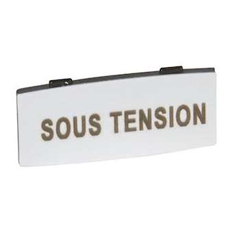 Insert Osmoz avec texte - alu - petit modèle avec marquage SOUS TENSION|Legrand-LEG024339