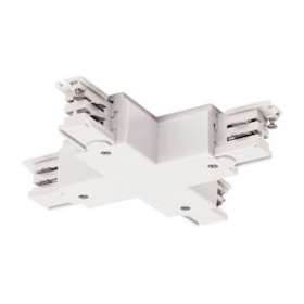 S-TRACK, connecteur en X, pour rail 3 allumages, intérieur, blanc|SLV-DC51001389