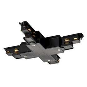 S-TRACK, conecteur en X, Dali, pour rail 3 allumages, intérieur, noir|SLV-DC51002655