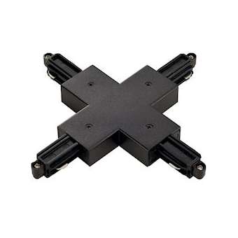 Connecteur en X pour rail 1 allumage 16A max, noir|SLV-DC5143160