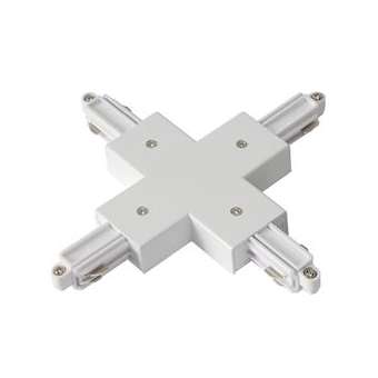 Connecteur en X pour rail 1 allumage 16A max, blanc|SLV-DC5143161