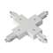 Connecteur en X pour rail 1 allumage 16A max, blanc