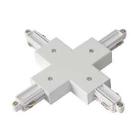 Connecteur en X pour rail 1 allumage 16A max, blanc|SLV-DC5143161