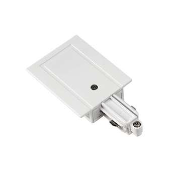 Alimentation, terre droite, intérieur, pour rail 1 allumage à encastrer, blanc|SLV-DC5143241