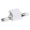 Q-LINE WALL, connecteur droit, blanc/chrome