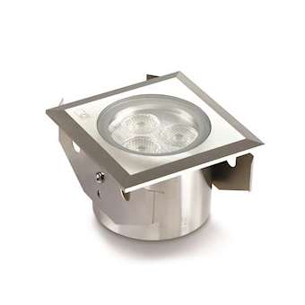 GL041, encastré de sol carré en inox 316 3W, faisceau 20DEG, 4000K, IP68|Collingwood-SLHGL041FNW