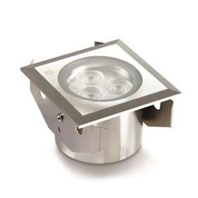 GL041, encastré de sol carré en inox 316 3W, faisceau 20DEG, 4000K, IP68|Collingwood-SLHGL041FNW