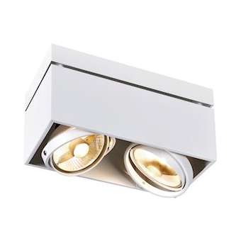 KARDAMOD, QPAR111 plafonnier, rectangulaire, blanc, GU10, max. 2x75W|SLV-DC5117111