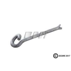 Tige queue de cochon acier galvanisé 12x250mm|sm-ci-SICTQC12250