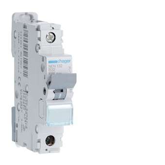 Disjoncteur 1P 6-10kA courbe B - 32A 1 module|Hager-HAGNEN132