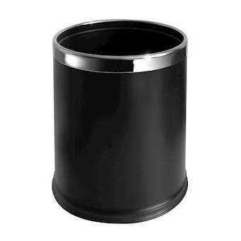 CORBEILLE ronde 10L noire double paroi|JVD-JVD899546