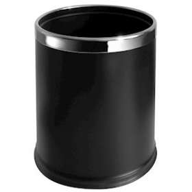 CORBEILLE ronde 10L noire double paroi|JVD-JVD899546