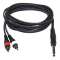 CL-35/3 Cordon ligne 2x 4mm - 1x Jack stéréo mâle / 2x RCA mâle - 3m