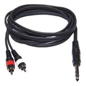 CL-35/3 Cordon ligne 2x 4mm - 1x Jack stéréo mâle / 2x RCA mâle - 3m|Sonoprof-ONF00016044