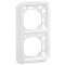 Support plaque 2postes verticaux Plexo composable IP55 blanc Artic antimicrobien