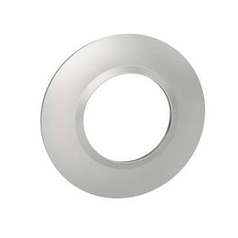 Plaque ronde dooxie 1 poste finition effet aluminium avec bague effet chrome|Legrand-LEG600975