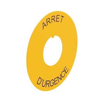 Etiquette Osmoz pour arrêt d'urgence D80Avec marquage ARRET D'URGENCE - jaune|Legrand-LEG024177