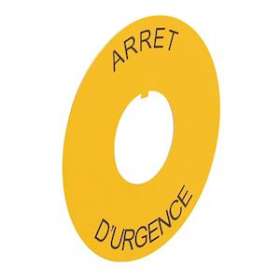 Etiquette Osmoz pour arrêt d'urgence D80Avec marquage ARRET D'URGENCE - jaune|Legrand-LEG024177